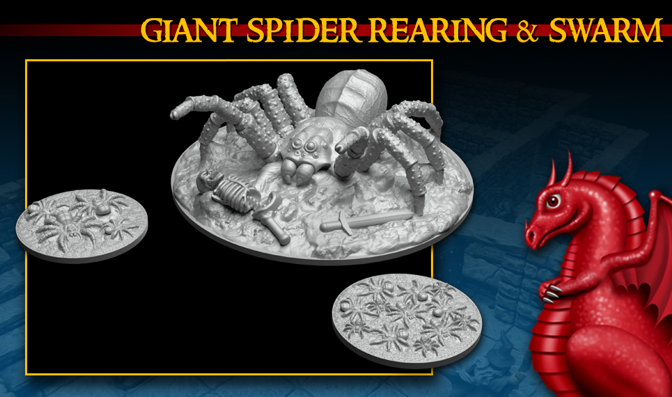 DRAGONLOCK™ Miniatures: Giant Spider & Swarm FDG0258