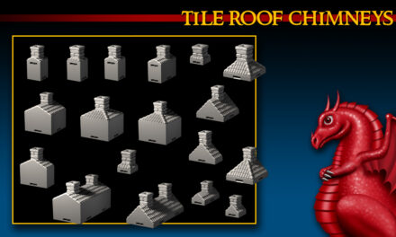 DRAGONLOCK: Dragonshire Tile Roof Chimneys FDG0302