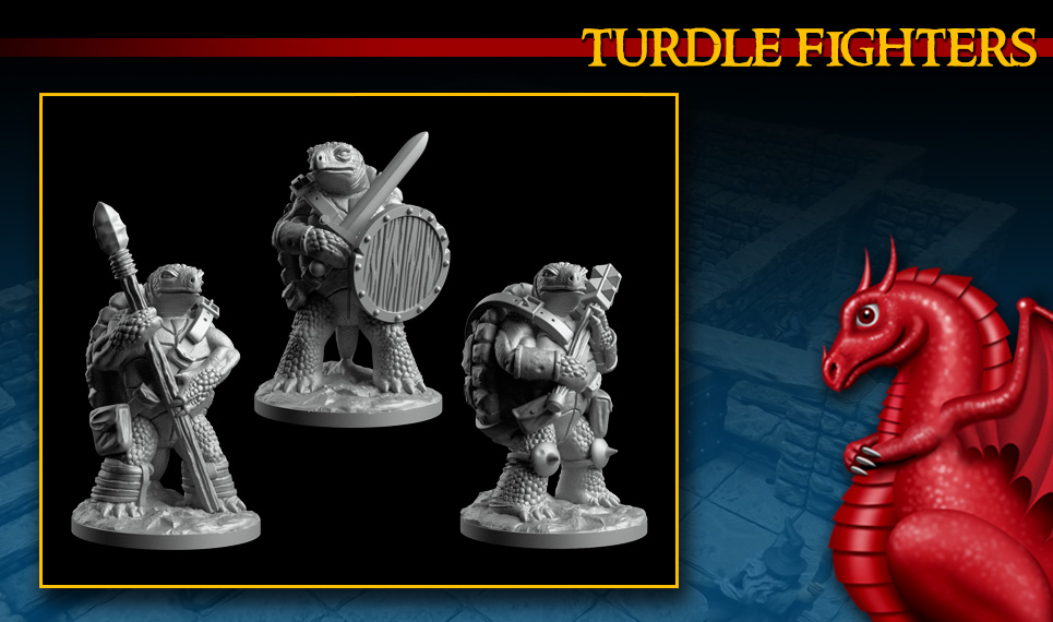DRAGONLOCK Miniatures: Turdle Fighters FDG0218
